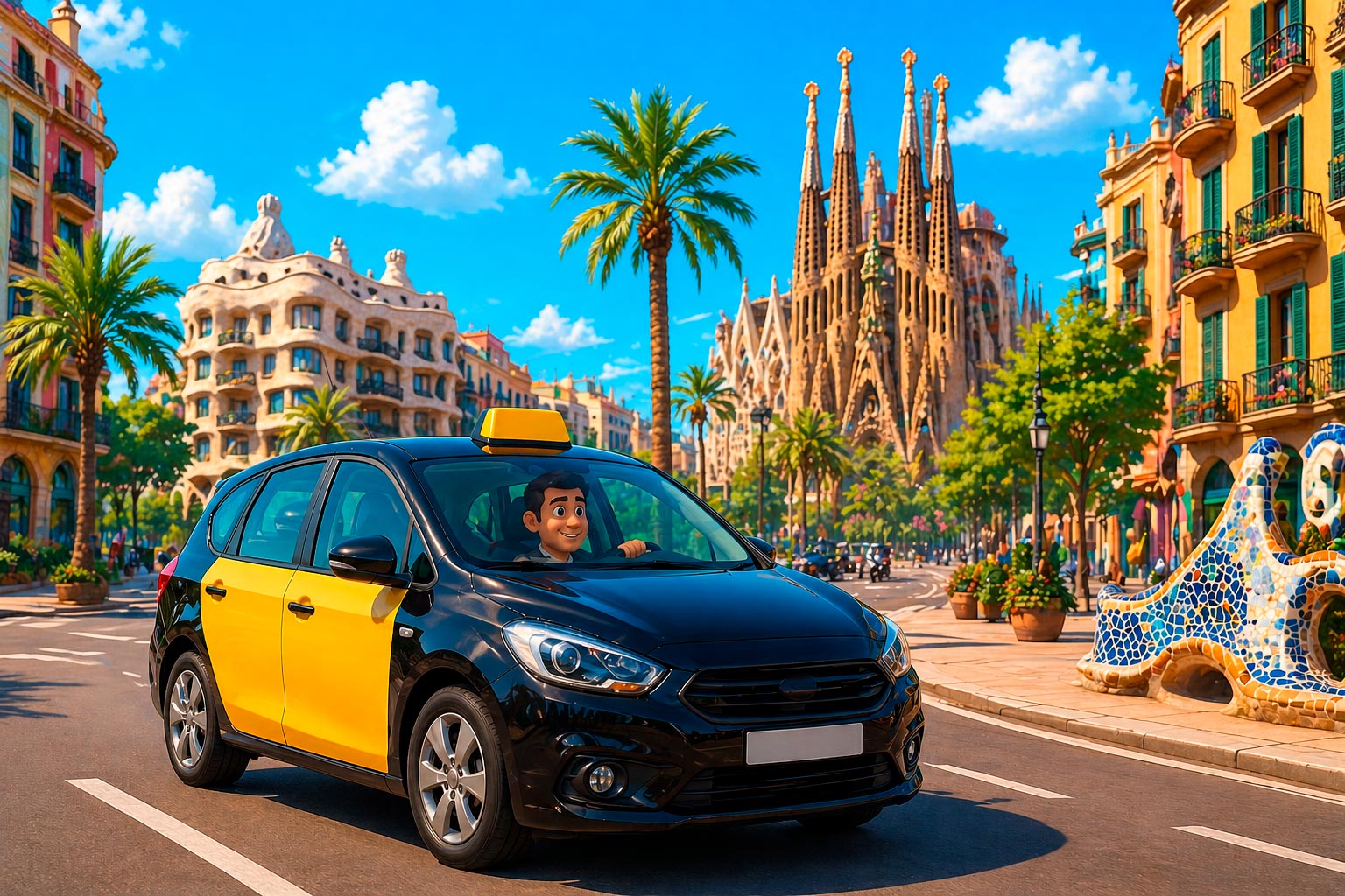 Taxi Airport Barcelona en la ciudad